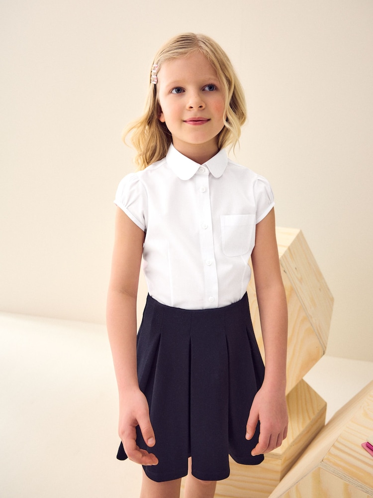 White Puff Sleeve School Blouse (3-16yrs) - Image 1 of 6