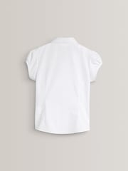 White Puff Sleeve School Blouse (3-16yrs) - Image 7 of 8