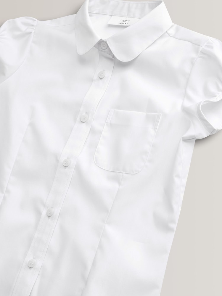 White Puff Sleeve School Blouse (3-16yrs) - Image 8 of 8