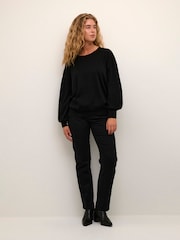 Kaffe Regina Metallic Knit Black Pullover - Image 3 of 6
