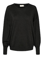 Kaffe Regina Metallic Knit Black Pullover - Image 5 of 6