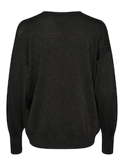 Kaffe Regina Metallic Knit Black Pullover - Image 6 of 6
