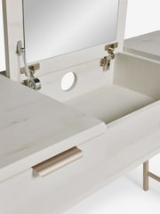 White Bronx Oak Effect 2 Drawer Dressing Table - Image 8 of 8