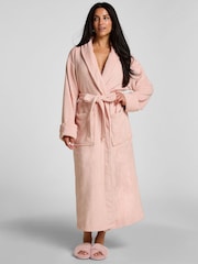 Hunkemoller Pink Soft Fleece Bathrobe - Image 1 of 5
