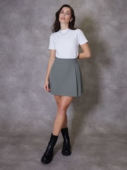 Threadbare Grey Pleated A-Line Mini Skirt - Image 3 of 4