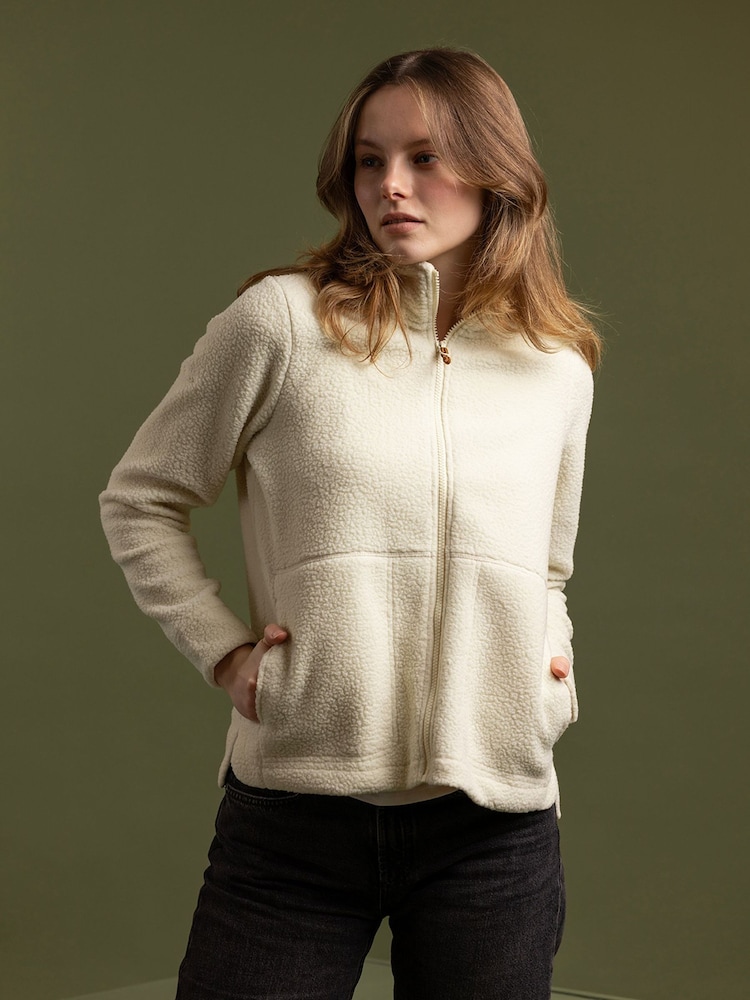 Trespass Cream Chatty Full Zip Borg Fleece - Image 2 of 6