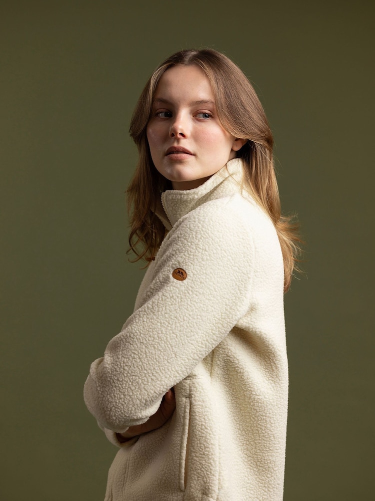 Trespass Cream Chatty Full Zip Borg Fleece - Image 6 of 6