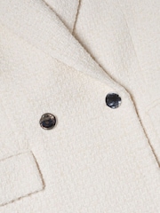 Mango Cream Buttons Tweed Blazer - Image 11 of 11