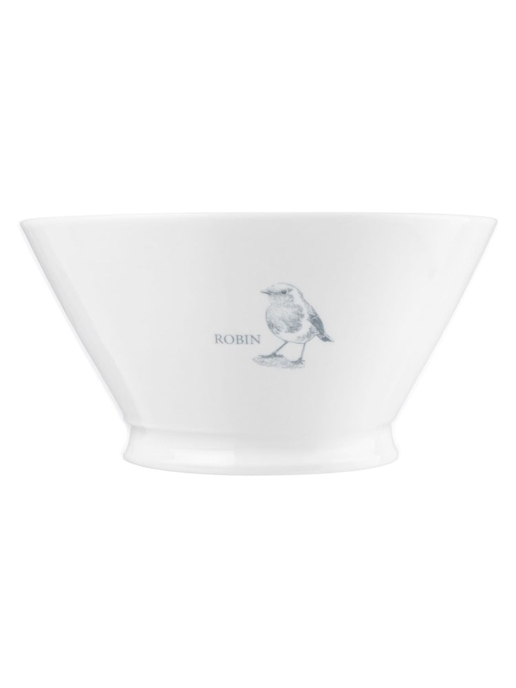 Mary Berry White Garden Robin Large Serving Bowl - Image 2 of 3