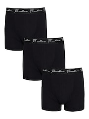 Threadbare Dark Black Dark Black Hipster Boxers 3 Pack - Image 1 of 3