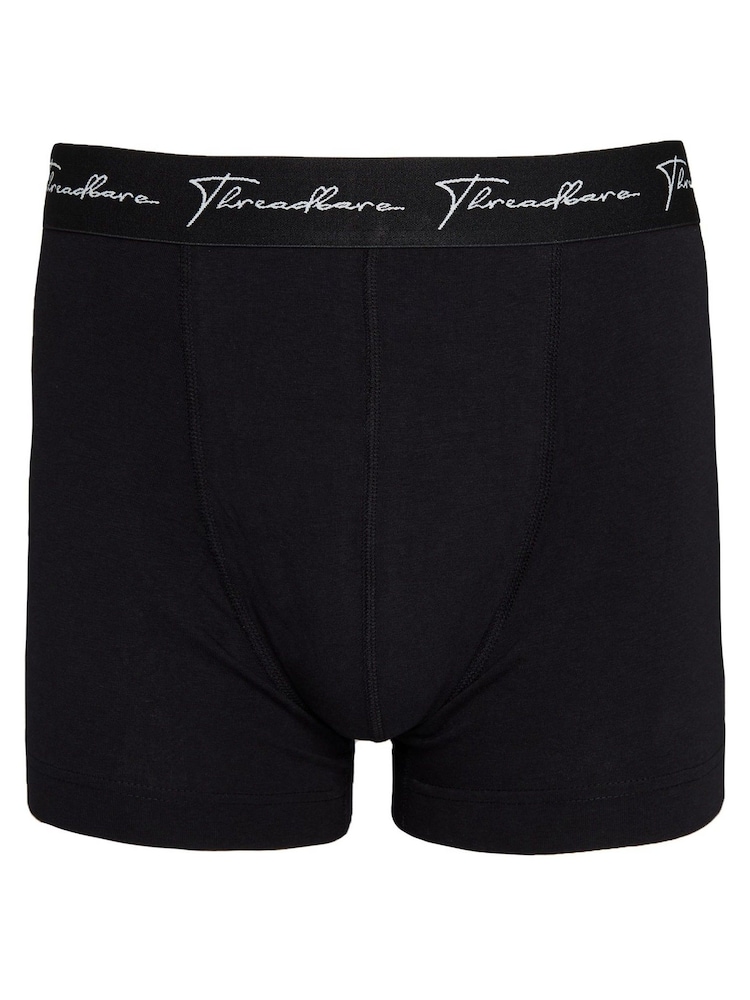 Negro oscuro - Pack de 3 bóxers negros de talle bajo de Threadbare - Imagen 2 de 3 Negro oscuro - Pack de 3 bóxers negros de talle bajo de Threadbare - Imagen 2 de 3