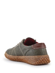 Pavers Khaki Green Loretta By Leather Trainers - Image 3 of 5