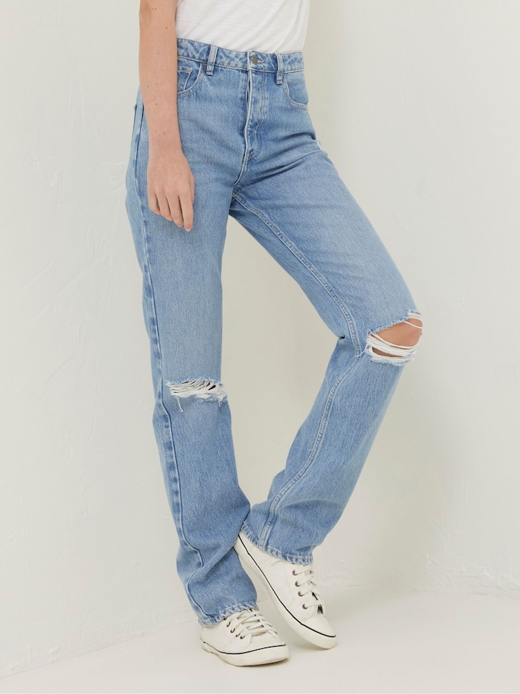 FatFace Blue Sutton Rip Detail Jeans - Image 1 of 6