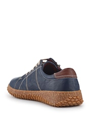 Pavers Navy Blue Loretta By Leather Trainers - Image 3 of 5