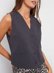 Threadbare Grey Tailored Waistcoat - Image 1 of 4