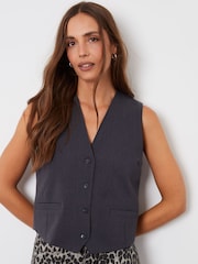 Threadbare Grey Tailored Waistcoat - Image 2 of 4