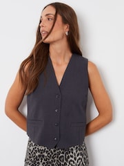 Threadbare Grey Tailored Waistcoat - Image 3 of 4