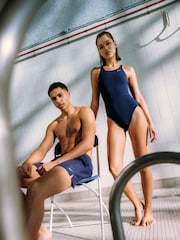 Nike Blue Hydrastrong Solid Fastback Swimsuit - Image 2 of 8