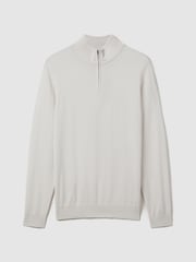 Reiss Snow Blackhall Merino Wool Half-Zip Funnel Neck Jumper - Image 2 of 6