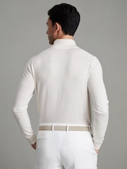 Reiss Snow Blackhall Merino Wool Half-Zip Funnel Neck Jumper - Image 4 of 6