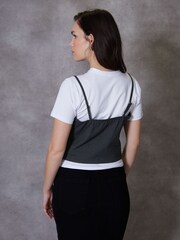 Threadbare Grey 2 In 1 Waistcoat & T-Shirt - Image 2 of 4