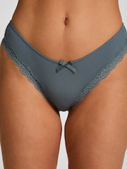 Hunkemoller Grey Brazilian Lola Knickers - Image 3 of 5