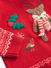 Rot - Pullover mit Hirsch-Norwegermuster (3Monate–7Jahre) - Bild 3 von 6