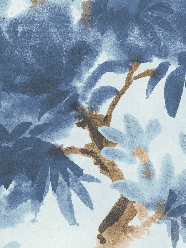 Woodchip & Magnolia Blue Aralia Wallpaper - Image 4 of 4