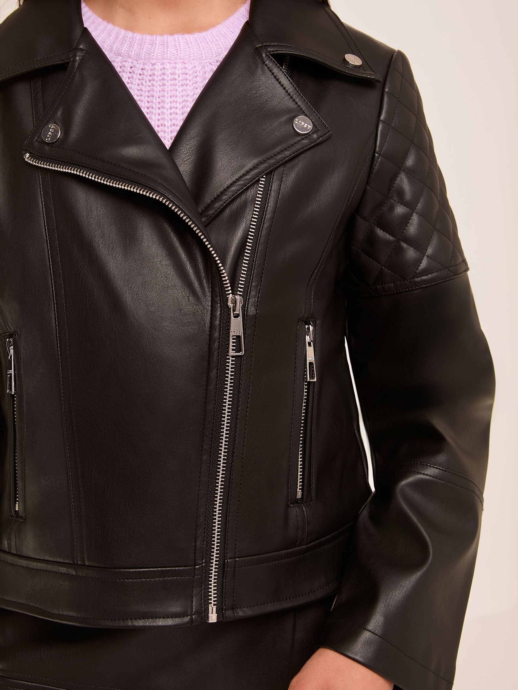 Style and co faux leather moto jacket outlet