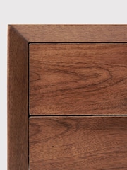Swoon Brown Valente Mango Wood 2 Drawer Bedside Table - Image 3 of 5
