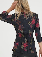 FatFace Black Frankie Dotted Floral Blouse - Image 2 of 5
