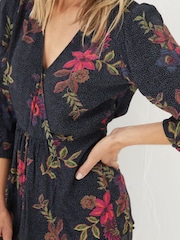 FatFace Black Frankie Dotted Floral Blouse - Image 3 of 5