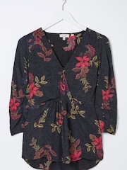 FatFace Black Frankie Dotted Floral Blouse - Image 5 of 5