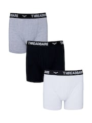 Threadbare White A-Front Trunks 3 Packs - Image 1 of 5