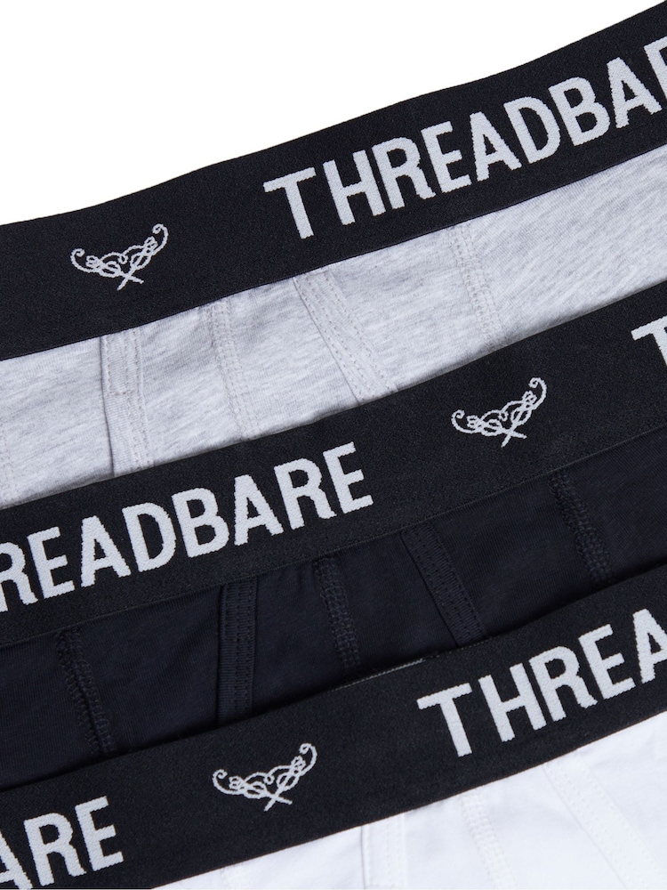 Threadbare White A-Front Trunks 3 Packs - Image 5 of 5