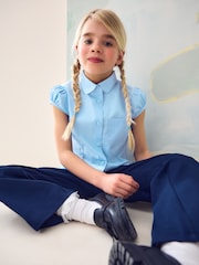Blue Puff Sleeve School Blouse (3-16yrs) - Image 2 of 5