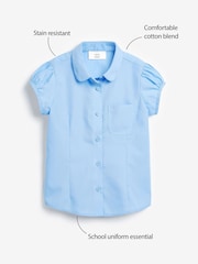Blue Puff Sleeve School Blouse (3-16yrs) - Image 3 of 5