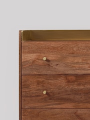 Swoon Brown Fresco Mango Wood Five-Drawer Chest - Image 3 of 7