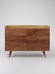 Swoon Brown Fresco Mango Wood Five-Drawer Chest - Image 6 of 7