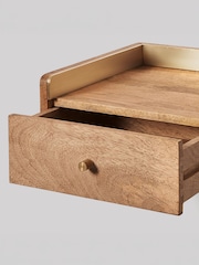 Swoon Natural Fresco Mango Wood 1 Drawer Bedside Table - Image 2 of 5