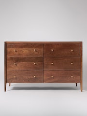 Swoon Brown Valente Mango Wood 6 Chest Of Drawers - Image 1 of 4