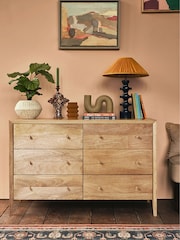 Swoon Natural Valente Mango Wood 6 Chest Of Drawers - Image 1 of 5