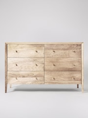 Swoon Natural Valente Mango Wood 6 Chest Of Drawers - Image 4 of 5