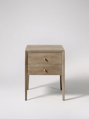 Swoon Grey Valente Mango Wood 2 Drawer Bedside Table - Image 1 of 5
