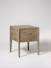 Swoon Grey Valente Mango Wood 2 Drawer Bedside Table - Image 4 of 5