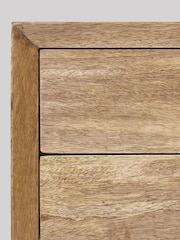Swoon Natural Valente Mango Wood 2 Drawer Bedside Table - Image 3 of 5