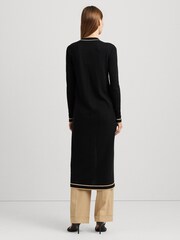 Lauren Ralph Lauren Hejaji Two Tone CottonBlend Black Cardigan - Image 3 of 9