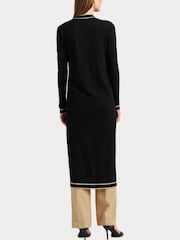 Lauren Ralph Lauren Hejaji Two Tone CottonBlend Black Cardigan - Image 5 of 9