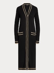 Lauren Ralph Lauren Hejaji Two Tone CottonBlend Black Cardigan - Image 9 of 9
