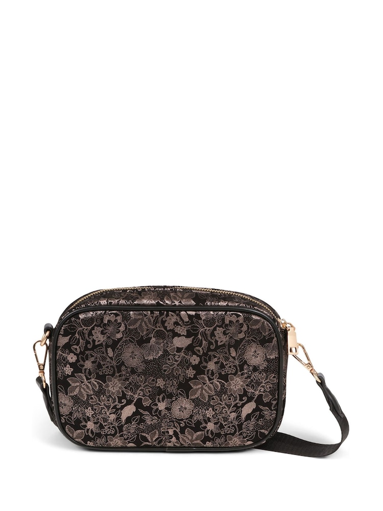 Pavers Grey Floral Shoulder Bag - Image 1 of 2